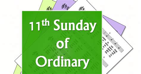 LiturgyTools.net: Hymns for the 11th Sunday of Ordinary Time, Year A (18 June 2023) - Catholic ...