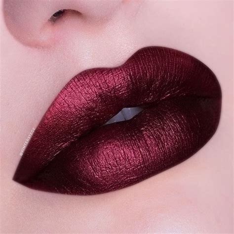 Shiny Burgundy Red Lips - Mustafa | Lip color makeup, Lipstick makeup, Burgundy lipstick