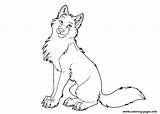 Cartoon Cute Wolf Coloring Page Printable sketch template