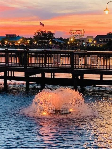 Photo Sunset Fountain Barefoot Landing North Myrtle Beach SC - Etsy