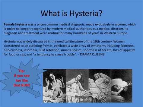 Hysteria presentation