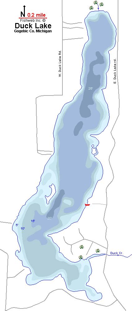 Duck Lake Map Gogebic County Michigan Fishing Michigan Interactive™