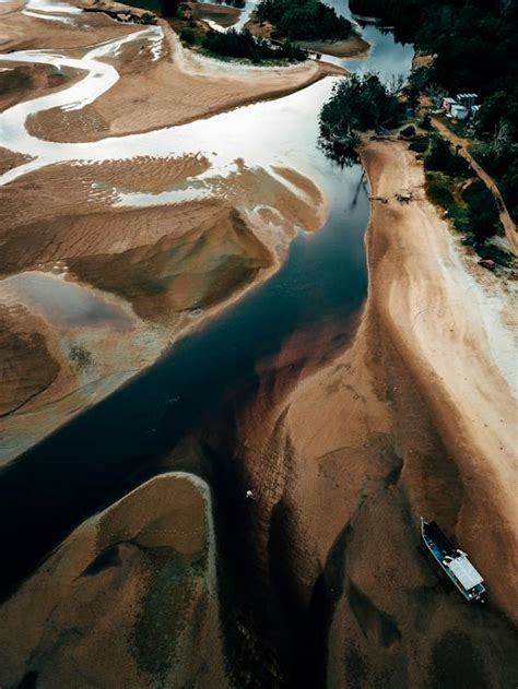 Aerial View of Water on the Beach · Free Stock Photo