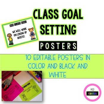 Goal Setting Posters by Peaches and Primary | TPT