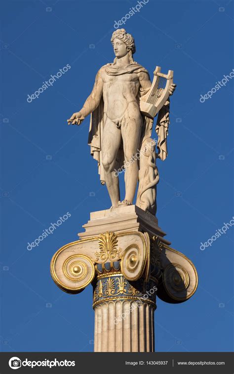 Apollo statue in front of Academy of Athens, Attica — Stock Photo © stoyanh #143045937