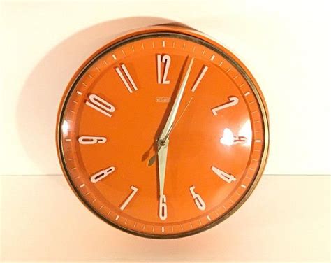 Home Décor Vintage Metamec Wall Clock Black and Copper Kitchen Wall Clock Battery Operated ...