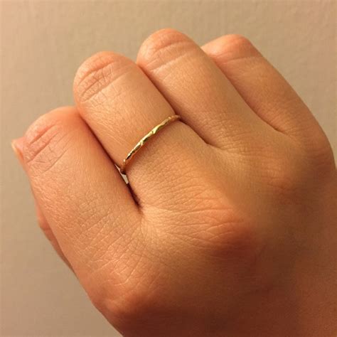 Unique Wedding Ring Simple 14k Gold Ring - Etsy