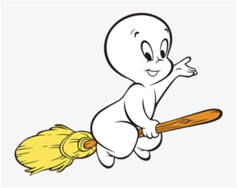 Casper Flying On A Broom - Casper Ghost Png - Free Transparent PNG ...