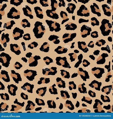 Seamless Leopard Print. Vector Pattern, Texture, Background Stock Illustration - Illustration of ...