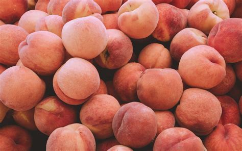 Download wallpapers peaches, fruit, summer, peach texture, mountain of ripe peaches for desktop ...