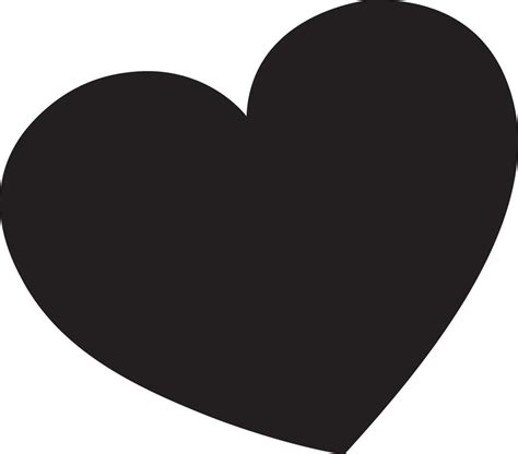 Black color silhouette icon of heart. 25320560 Vector Art at Vecteezy