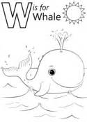 W is for Worm coloring page | Free Printable Coloring Pages