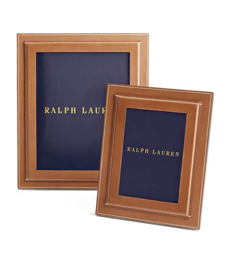 Ralph Lauren Home brown Leather Brennan Frame (8" x 10") | Harrods UK