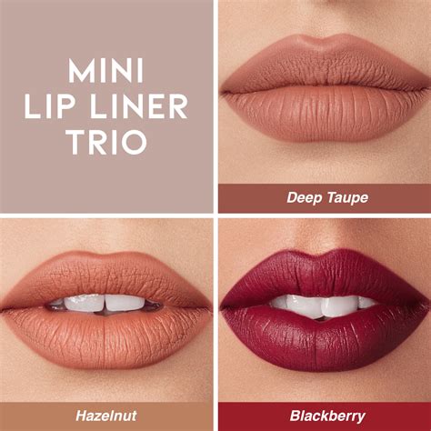 Anastasia Beverly Hills Mini Lip Liner Trio - Deep Taupe, Blackberry, Hazelnut NZ | Adore Beauty