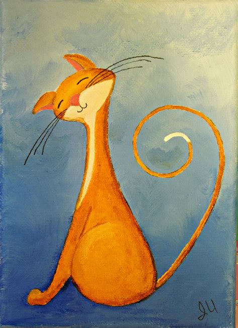 Yellow cat | Cat painting, Cat art, Animal art