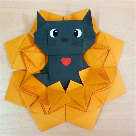 Origami cat Designed by Kamikey Folded by Majomajo | Оригами