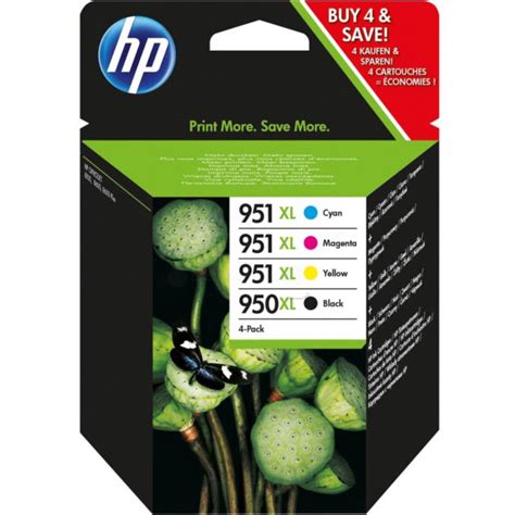 HP Original 950XL/951XL Combo Pack of 4 Ink Cartridges (C2P43AE)