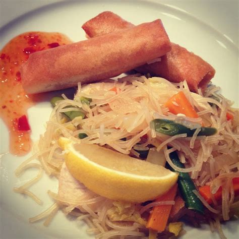 Pancit Bihon and Lumpia Shanghai | Pancit, Lumpia, Lumpia shanghai