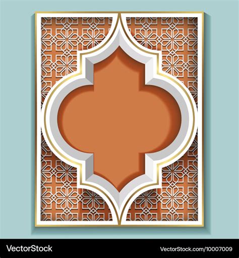 Abstract 3d islamic design pattern mosaic Vector Image