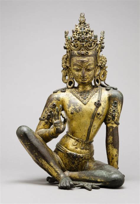 ca. 1200 Indra, Lord of Storms and King of the Gods' with horizontal third eye .Mercury-gilded ...