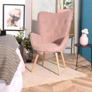 Chaise Fauteuil Scandinave Rose - chaise boiset metal