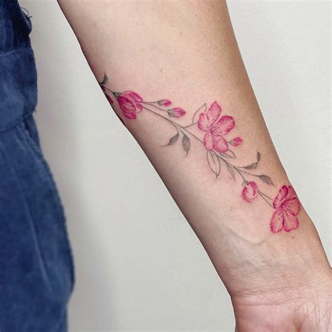 11+ Feminine Cherry Blossom Tattoo Ideas That Will Blow Your Mind! - SESO OPEN