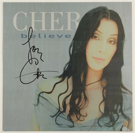 Lot Detail - Cher Signed "Believe" 12" Album Photograph