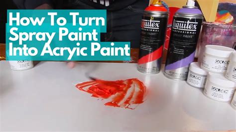 How to make acrylic paint from spray paint - Art Hack - YouTube