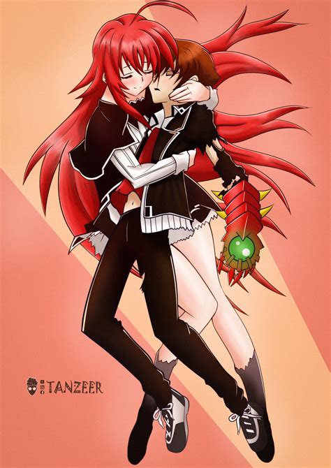 Rias and Issei [High school DxD][Fan art] by TanzeerArt on DeviantArt