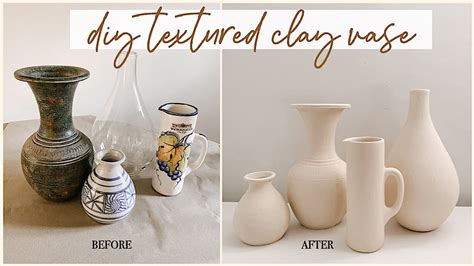DIY Textured Clay Vase (EASY Thrift Flip) - YouTube