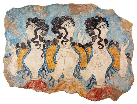 The Ladies of the Court. The Minoan Ladies of the Court Fresco, found in the west wing of the ...