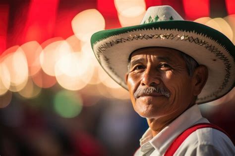 Premium AI Image | A Mexican man and Mexican flag Mexican independence