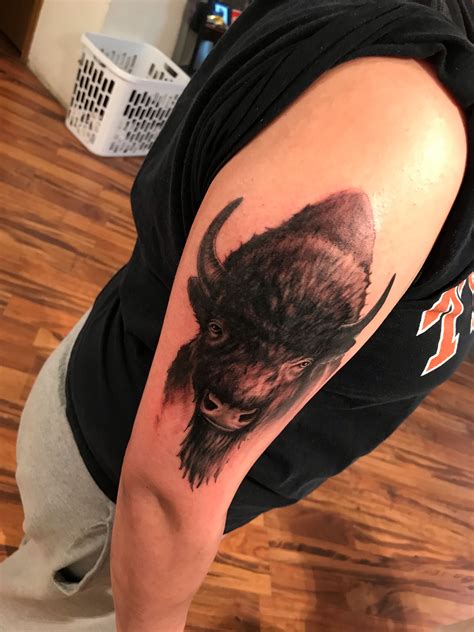 buffalo, native american, cover up | By Justin Shay LeBeau | Done at ...