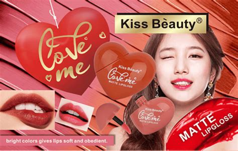 Kiss Beauty Cute Heart Shaped Liquid Lipstick 6 Shades (24 units with ...