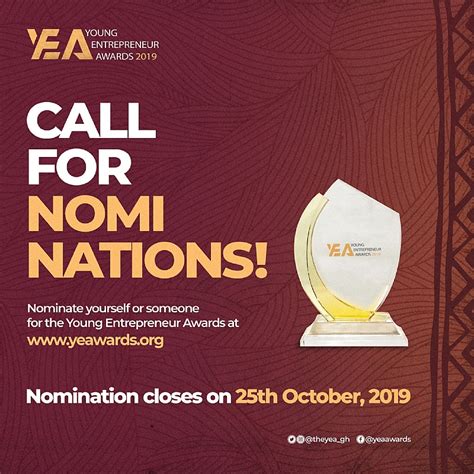 Young Entrepreneur Awards 2019 Nomination Opens