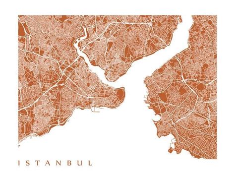 Istanbul - 11x14 in 2023 | Istanbul map, Istanbul, Istanbul turkey map