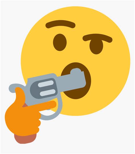 Guninmouth - Emoji With Gun In Mouth, HD Png Download - kindpng