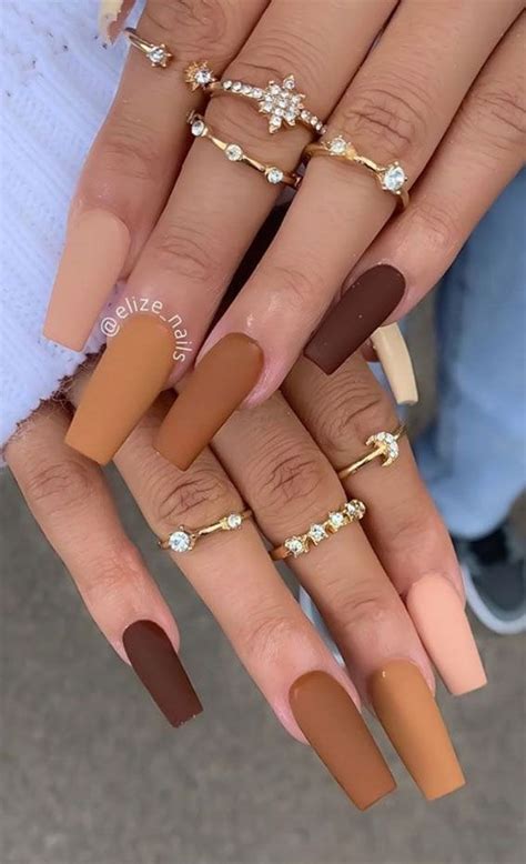 Short Acrylic Nail Ideas Brown - 40 Beautiful Nail Design Ideas To Wear ...