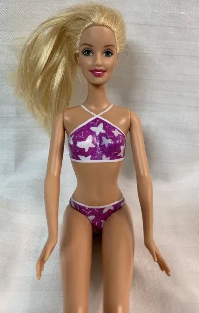 BARBIE PALM BEACH Vintage Barbie Doll 1999 Mattel Purple Butterfly Bikini $6.50 - PicClick