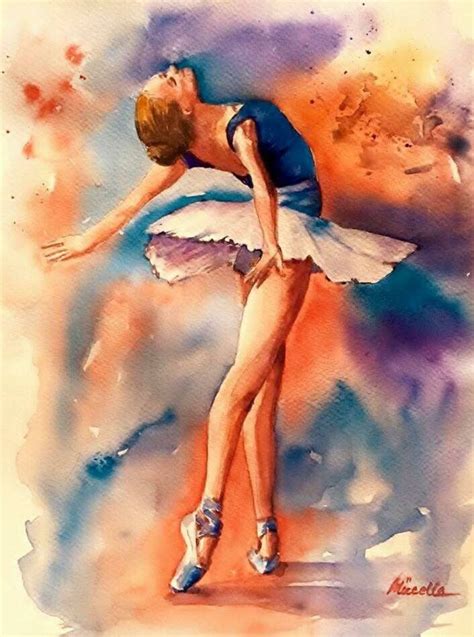 Pin by Saori Real on Ballet | Watercolor dancer, Ballerina art, Ballet painting