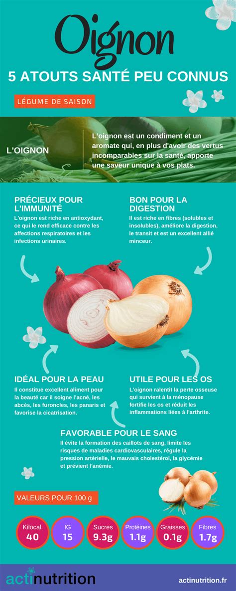 L'oignon et ses vertus certaines pour la santé (infographie) | Actinutrition