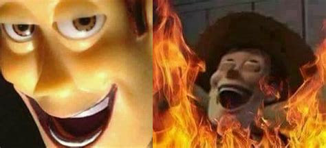 Evil smile Woody x Woody in flames : r/MemeTemplatesOfficial