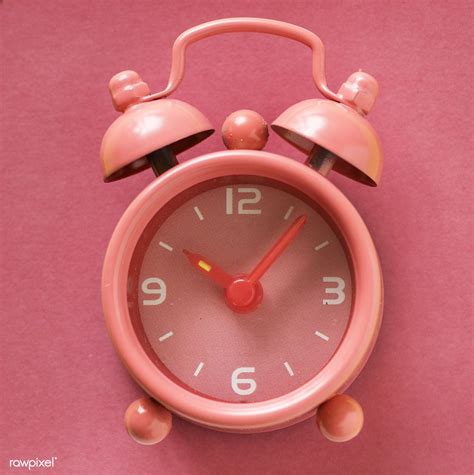 Pink pastel analog alarm clock | free image by rawpixel.com | Analog alarm clock, Alarm clock, Clock