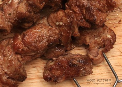 Lamb Skewers | wood kitchen