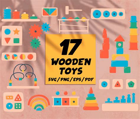Vector Clipart, Wooden Toys, Kids Toys, Clip Art, Printables, Graphics, Children, Handmade Gifts ...
