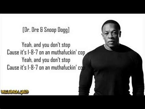 Dr. Dre - 187um (Deep Cover Remix) ft. Snoop Dogg (Lyrics) - YouTube