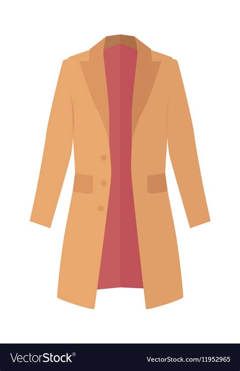 Winter autumn coat or trench Royalty Free Vector Image