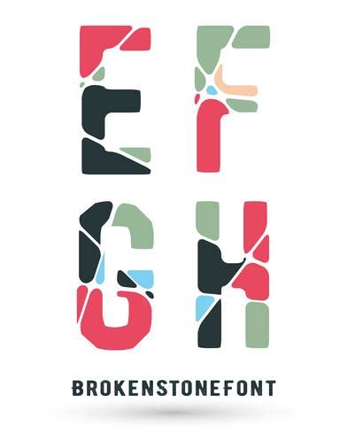 Alphabet broken font 601489 Vector Art at Vecteezy