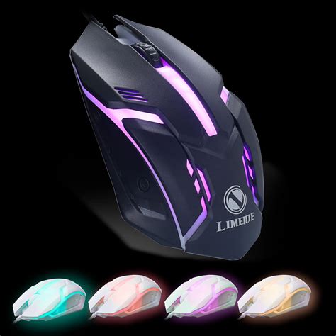 Gaming Mouse Wired, RGB Backlit Color 1200 DPI Adjustable Comfortable Grip Ergonomic Optical PC ...