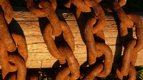 Chain On Wood Free Stock Photo - Public Domain Pictures